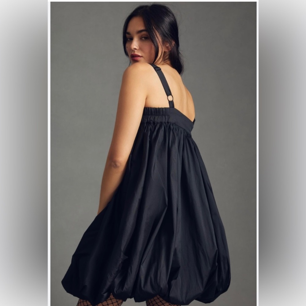 Anthropologie - Bloni Square Neck Taffeta Bubble Mini Dress, Size M, New/Tags